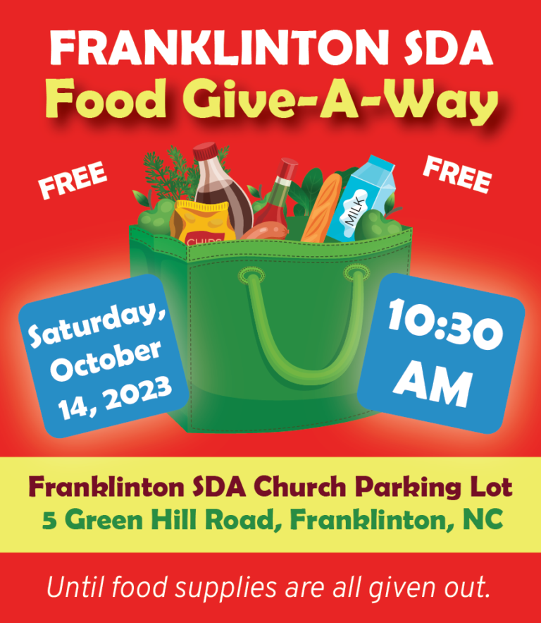 Food Giveaway Fall 2023 Franklinton SDA Church